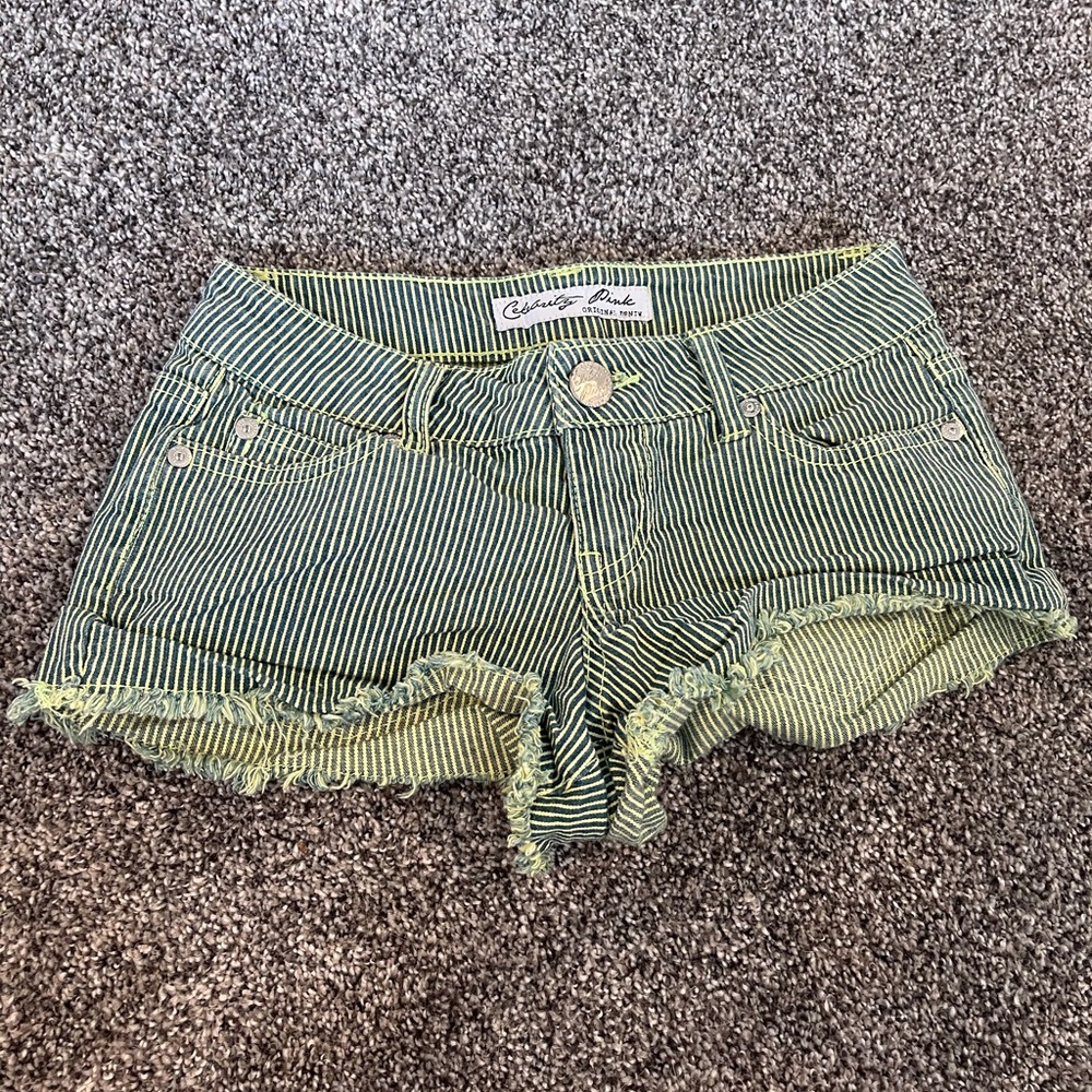 NEVER WORN celebrity pink striped shorts